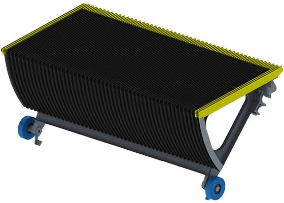 Type 600 Escalator Stainless Steel Step Black Color 3 Sides Yellow Demarcation